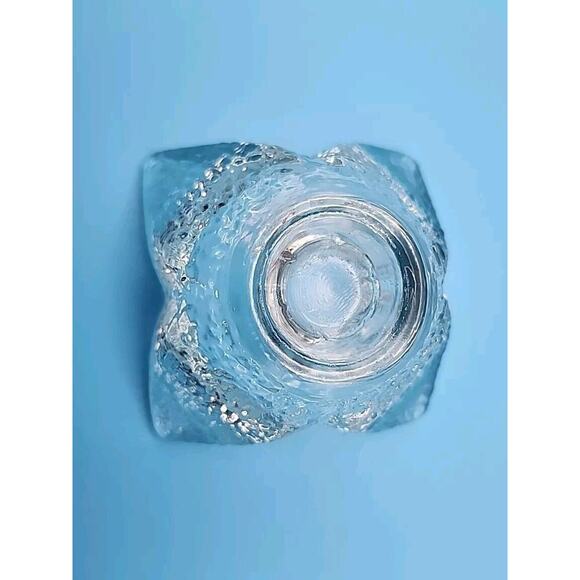 Vintage Glass Candle Holders Flower Design 3" Set of 2 Floral Home Decor Retro - Picture 6 of 7